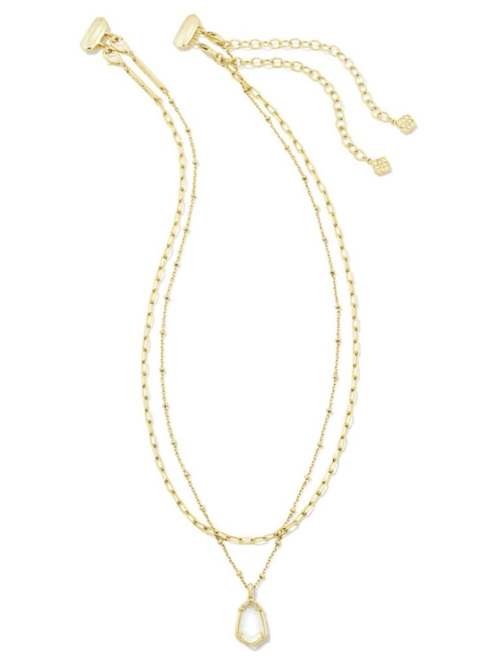 Kendra Scott Alexandria Multi Strand Necklace in Gold NWT Authentic